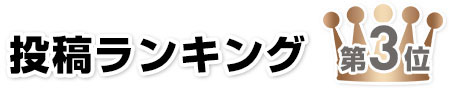 投稿ランキング3位